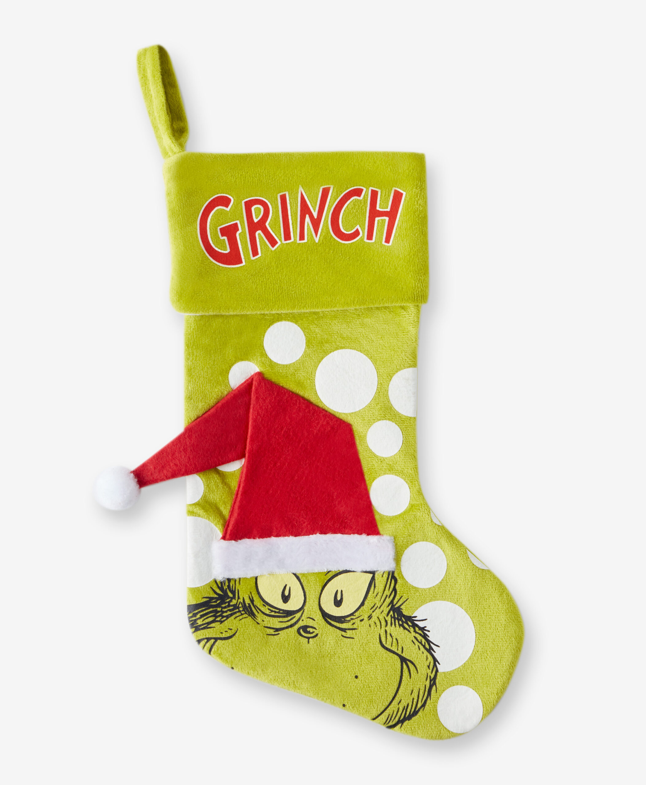 Calza natalizia verde del Grinch