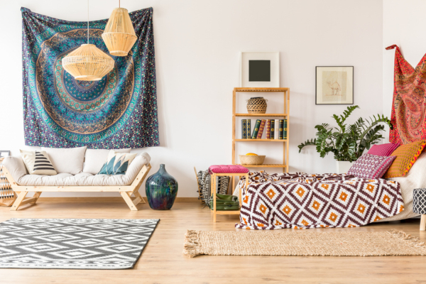 colori e fantasie per casa in stile boho